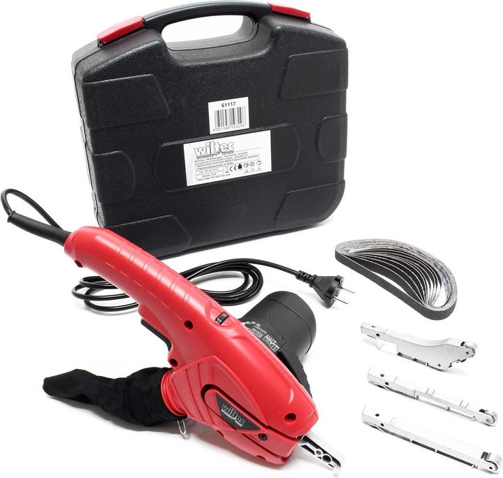 Produktbild Wiltec Bandschleifer 400W Schleifmaschine Schleifer Elektrofeile Werkzeug Feile (Bandschleifer, 400 W)