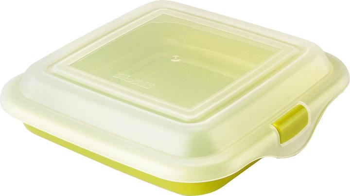 Ibili Container green 14.5 x 14.5 x 3.6 cm Perfect for on the go, keeps sandwiches, snacks and cheese