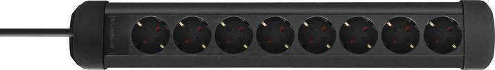 Produktbild Deltaco Earthed power strip, 8xCEE 7/3, 1xCEE 7/7, 3m - Black (8x, CEE 7/3, 3 m)