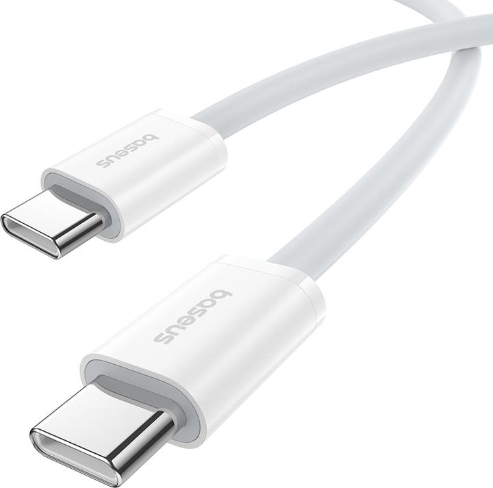 Actual product image Baseus Superior Series ll USB-C - USB-C 30W 480Mb/s 2m cable - white (2 m, 30 W)