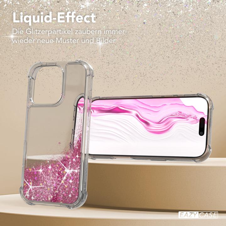 Actual product image EAZY CASE Liquid Glittery Hülle für iPhone 16 Pro (Apple iPhone 16 Pro)