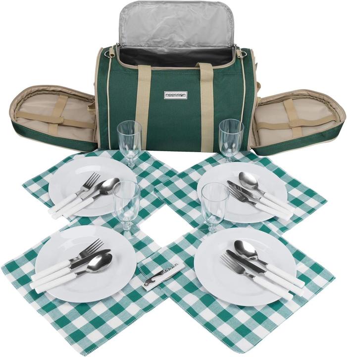 Actual product image Anndora Picknick-Set mit Kühltasche und Decke für 4 Personen
