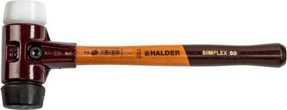 Actual product image Halder SIMPLEX soft-face hammer 50 RUBBER/SUPERPL. TE SIMPL (1105 g)