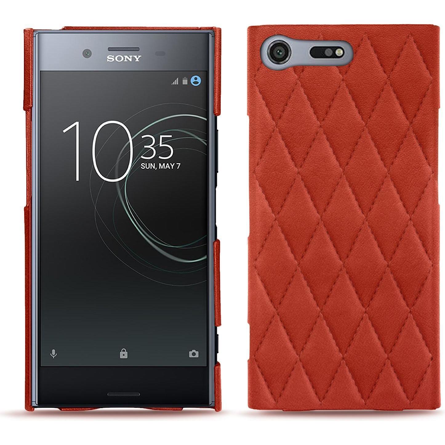 Noreve Lederschutzhülle (Sony Xperia XZ Premium), Smartphone Hülle, Orange