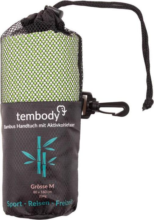 Image du produit Tembo Tembody Bambus Reisehandtuch Grün M (160 x 80 cm)