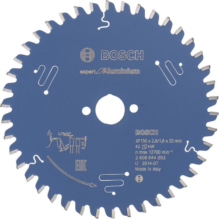 Actual product image Bosch Professional Zubehör Circular saw blade Expert for Aluminium, 150 x 20 x 2.6 mm, 42