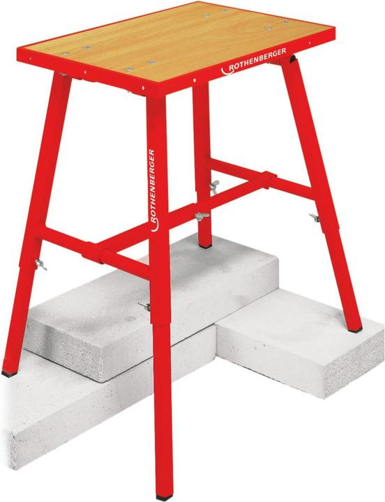 Actual product image Rothenberger Telescopic workbench beech W450xD700xHmm / 30 mm board thickness (45 cm, 70 cm)