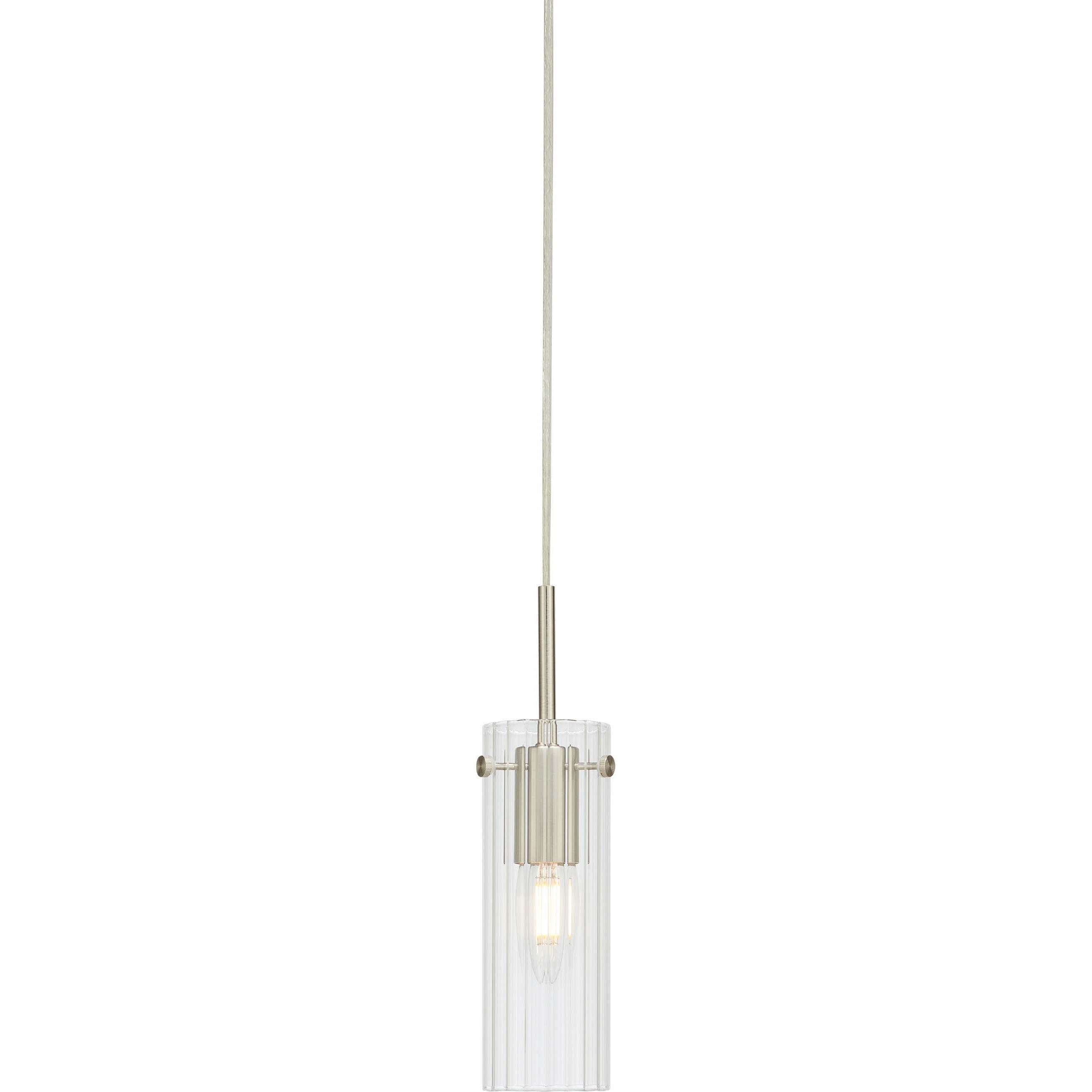 Markslöjd, Lampada a sospensione, TIBIA Pendant 1L Clear/Satin Nickel