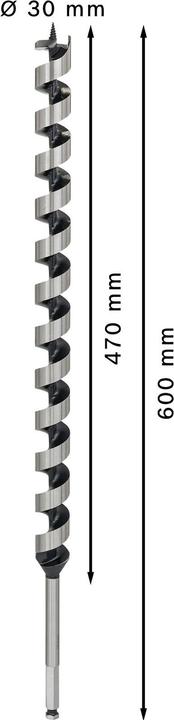 Produktbild Bosch Professional Zubehör PRO Wood Holzschlangenbohrer, 30 x 470 x 600 mm (11.1 mm)