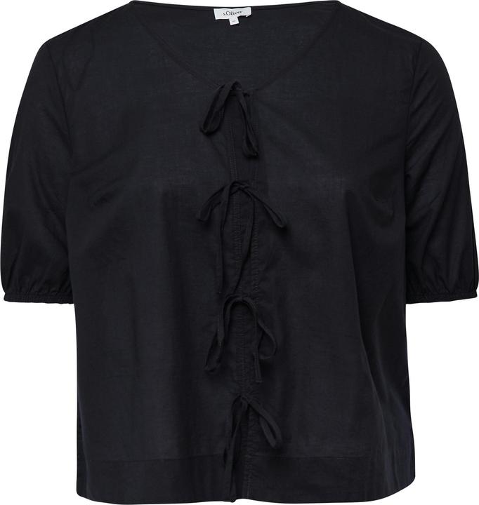 Immagine prodotto s.Oliver Bluse Baumwollbluse mit V-Ausschnitt und Puffärmeln (52)