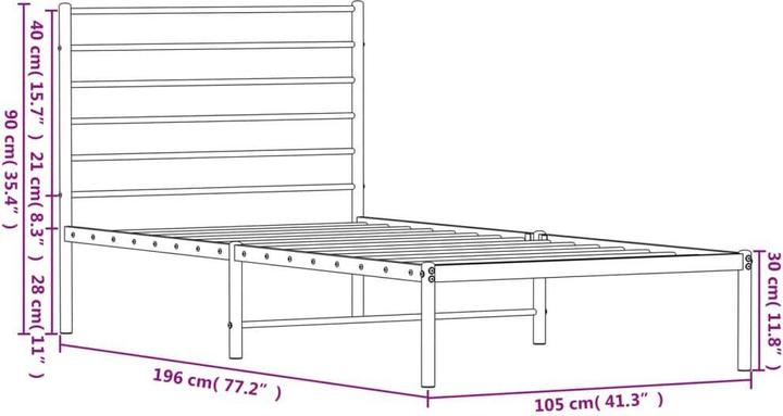 Image du produit vidaXL Bettgestell (100 x 190 cm)