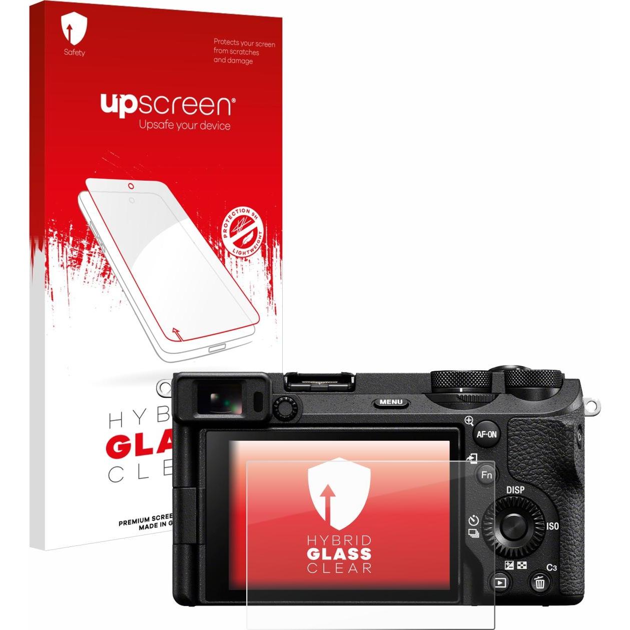 upscreen Scratch Shield Panzerglasfolie (Displayschutz, Alpha 6700), Kameraschutz