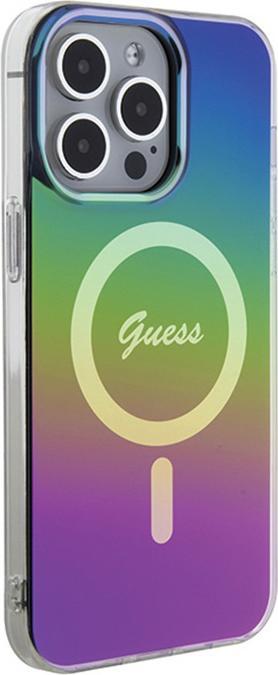 Actual product image Guess GUHMP15LHITSK iPhone 15 Pro 6.1" czarny/black hardcase IML Iridescent MagSafe (Apple iPhone 15 Pro)