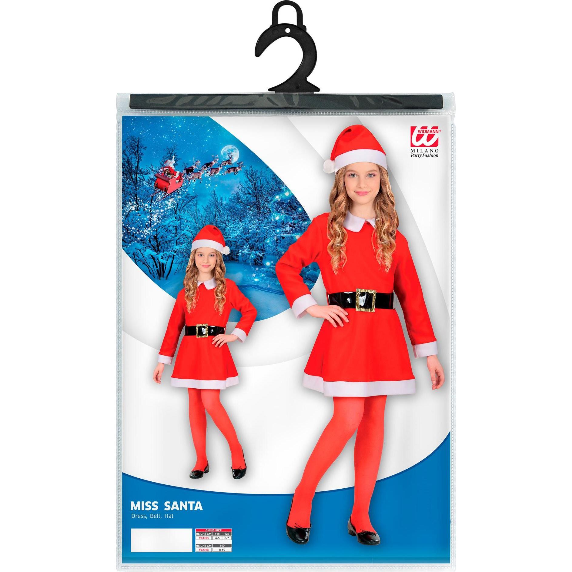 Thumbnail - Widmann Kostüm Santa Girl aus Flanell (128)