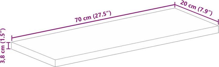 Image du produit vidaXL Tischplatte (70 x 20 cm)