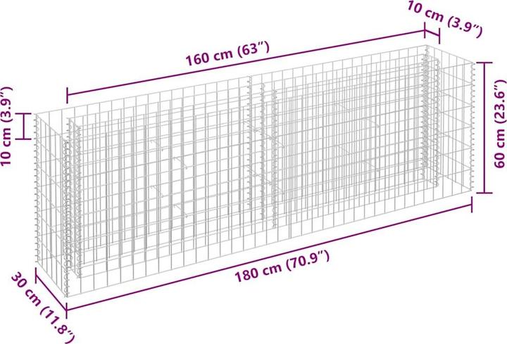 Produktbild vidaXL Gabionen-Hochbeet
