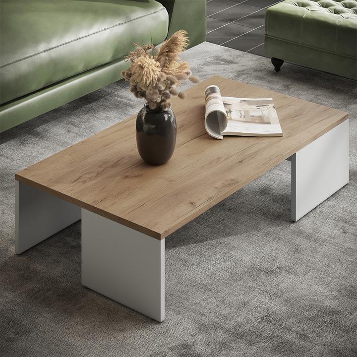 Actual product image Vicco Couchtisch Hardi, Weiss/Goldkraft Eiche, 90 x 21.4 cm