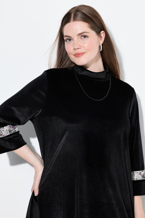 Immagine prodotto Ulla Popken Abito in velluto con collo alto e maniche a 3/4 (60)