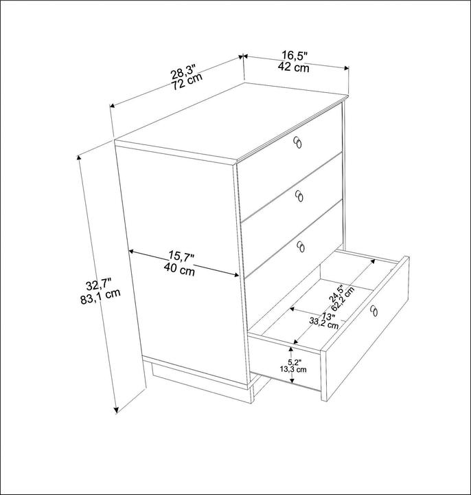 Image du produit Hanah Home Julie (72 x 42 x 83.10 cm)