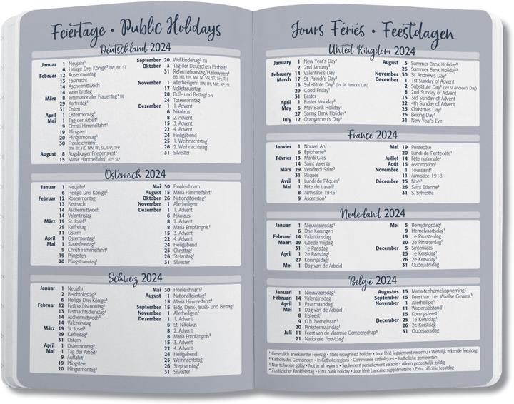 Valori nutrizionali e ingredienti Jolie Calendario settimanale (A6, Tedesco)