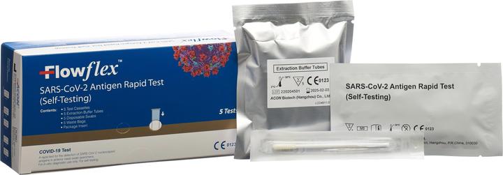 Actual product image Flowflex SARS-CoV-2 Antigen Rapid Test (5 x)