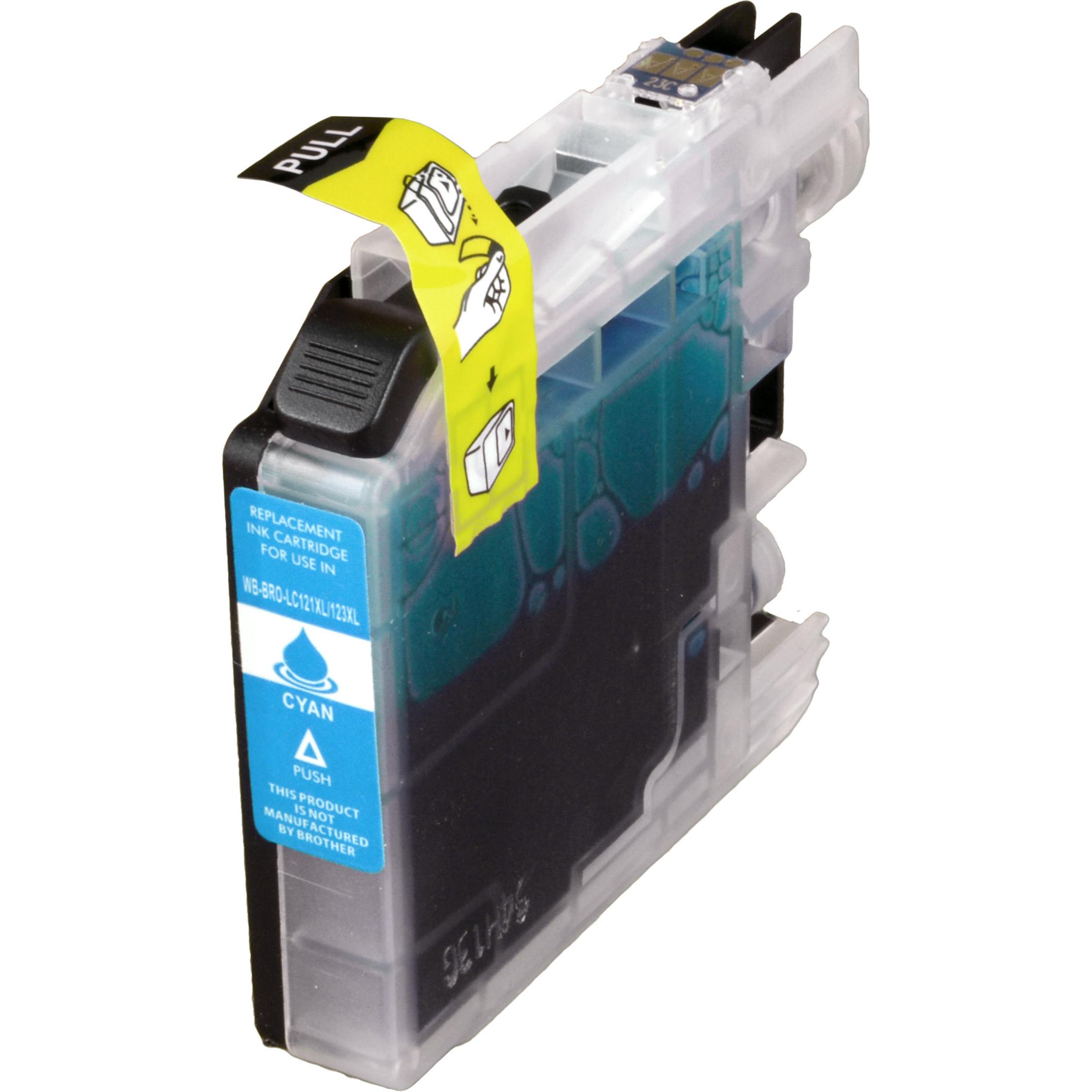 Ampertec, Druckerpatrone, Tinte ersetzt Brother LC-121C cyan (C)