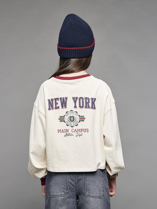Actual product image Jonen Mädchen Cropped-Shirt mit Motiv hinten (140)