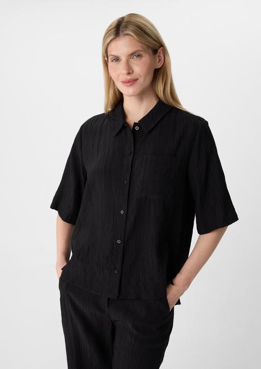 Produktbild Comma Bluse Strukturierte Hemdbluse im Relaxed Fit (40)
