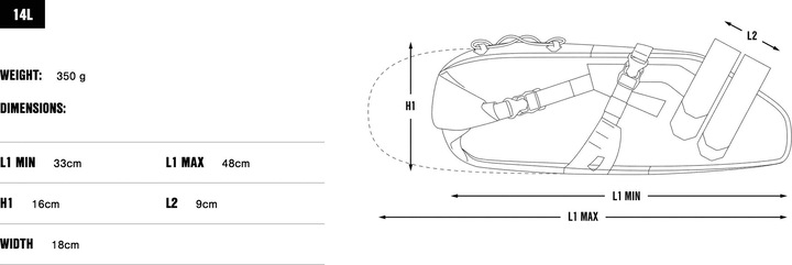 Actual product image Apidura Expedition Saddle Pack (14L) (14 l, Saddle bag)