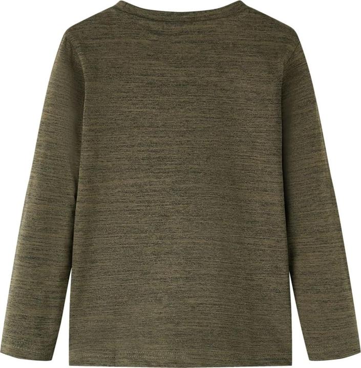 Immagine prodotto vidaXL Camicia da bambino a maniche lunghe color kaki scuro melange 128,Materiale: 80 (128)