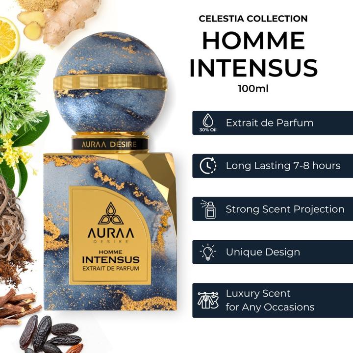 Produktbild Auraa Desire Homme Intensus Extrait de Parfum 100ml von - Luxuriöser Unisex-Duft (Extrait De Parfum, 100 ml)
