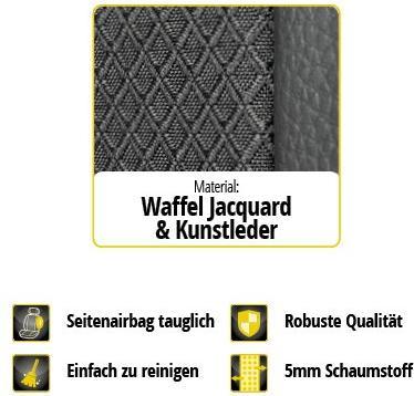 Actual product image Walser Fit plus seat covers for VW T5 for 2 single seats front in imitation leather BJ 2003 - 2015