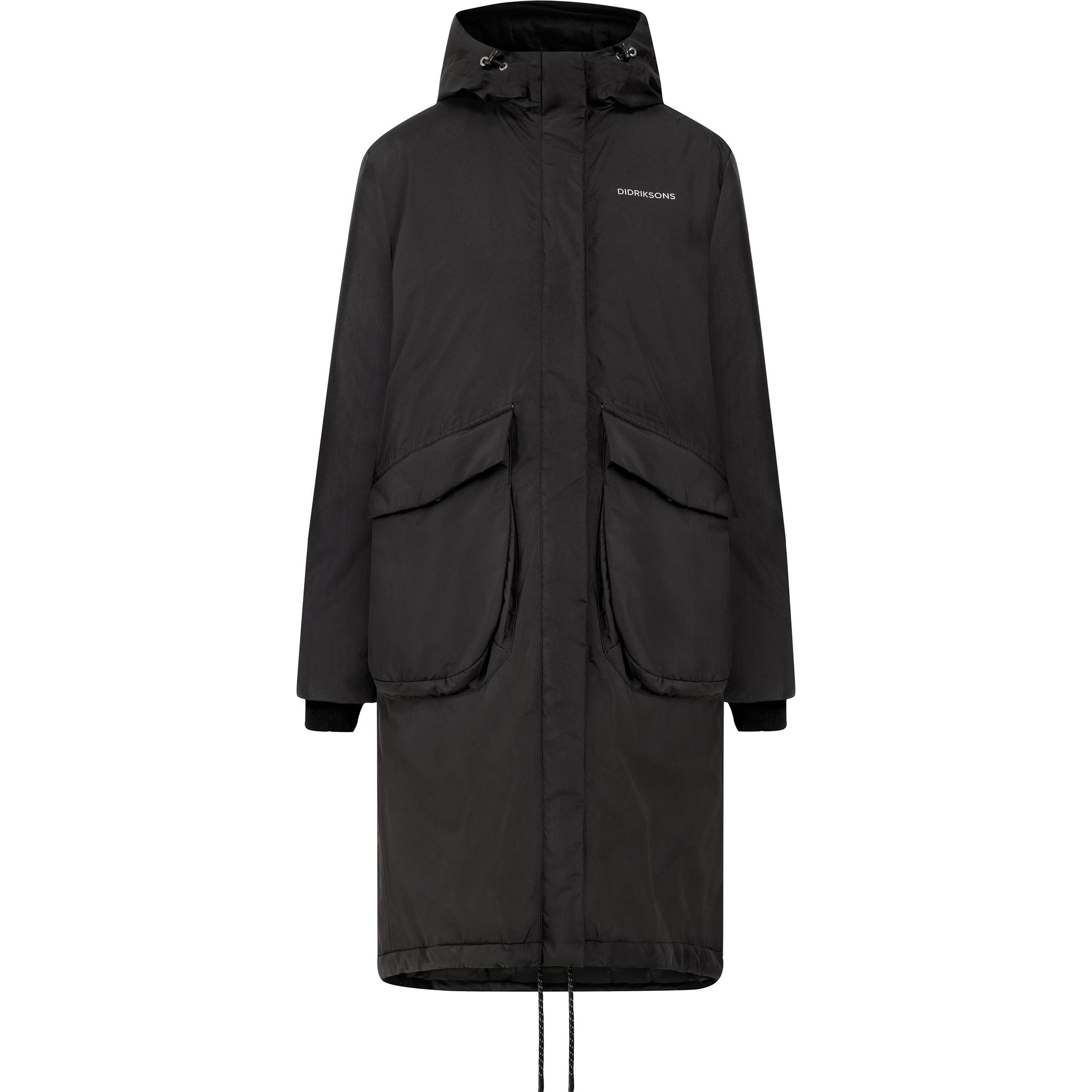 Didriksons, Damen, Jacke, Women's Fara Parka (36, S), Schwarz, 36, S