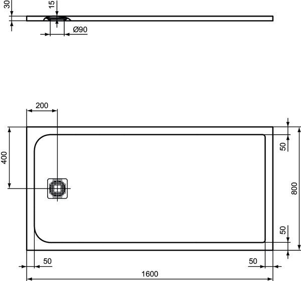 Immagine prodotto Ideal Standard Ultra Flat S doccia rettangolare 1600x800mm K8276