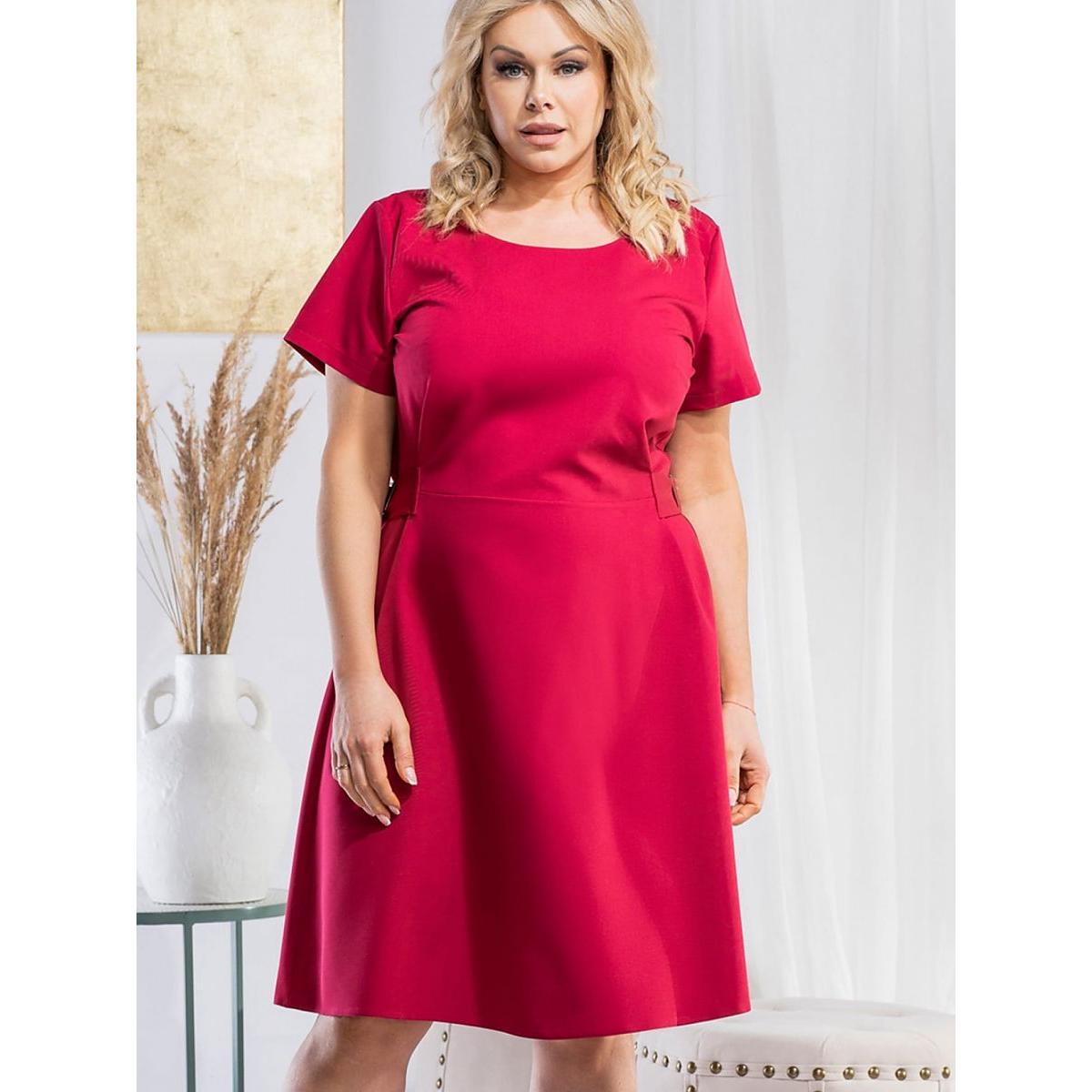 Karko, Damen, Kleider, Plus-Size Kleider, Rosa, (48)