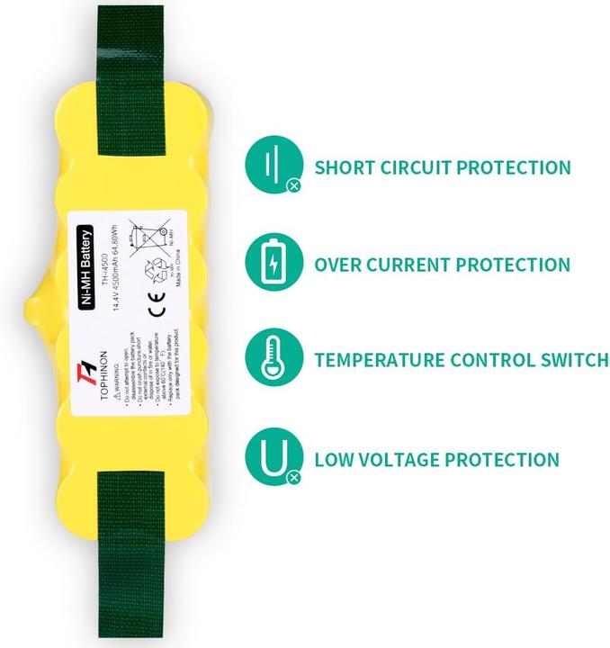 Immagine prodotto HT TopHinon Batteria NI-MH da 14,4V 4500mAh per Roomba