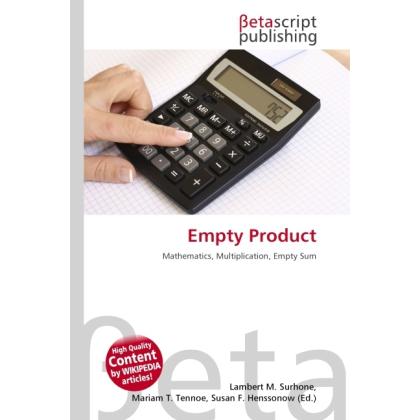 Empty Product, Fachbücher von Lambert M. Surhone, Miriam T. Timpledon, Susan F. Marseken