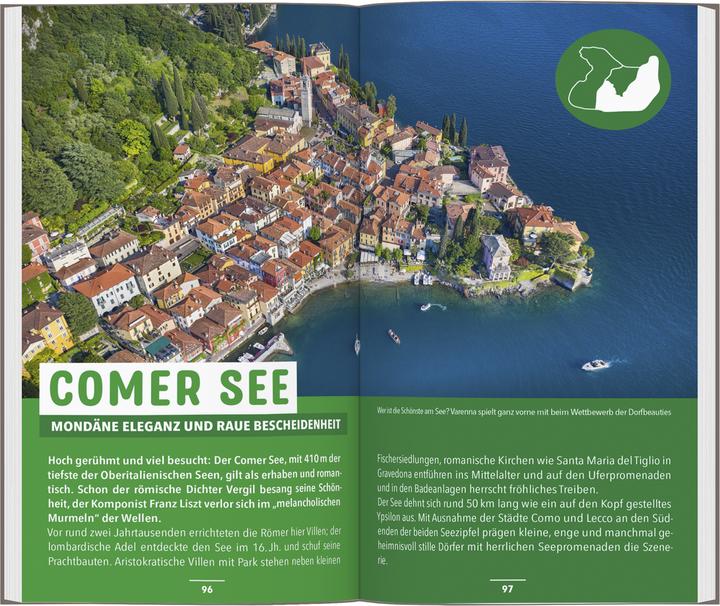 Immagine prodotto Reiseführer Oberitalienische Seen, Lago Maggiore, Luganer See, Comer See (Tedesco, Stefanie Claus, Jörg Steiner, 2024)