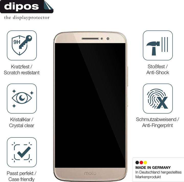 Produktbild Dipos Displayschutz Anti-Shock (2 Stück, Motorola Moto M)