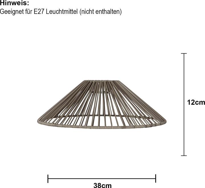 Actual product image Star Trading Lampshade Vide 38 cm, Beige