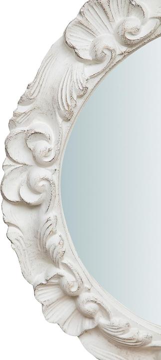 Actual product image Biscottini Antique White Wall Mirror (54 x 54 cm)