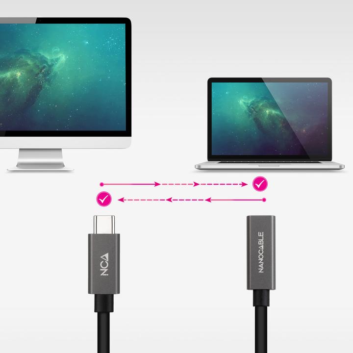 Produktbild Nanocable 10.01.4401 (1 m, USB 3.2 Gen 2x2, 60 W)