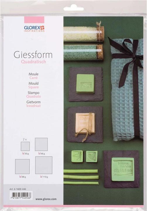 Actual product image Glorex Casting mold square 4pcs 35 - 65mm