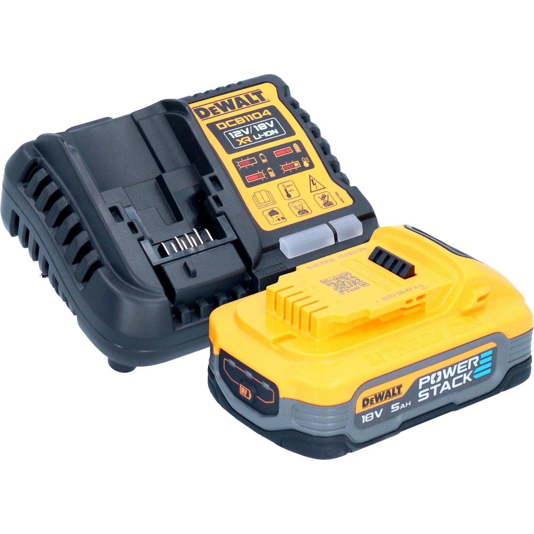 Thumbnail - DeWalt, Bohrmaschine + Akkuschrauber, DCD 800 H1 Akku Bohrschrauber 18 V 90 Nm Brushless + 1x Powerstack Akku 5,0 Ah + L...