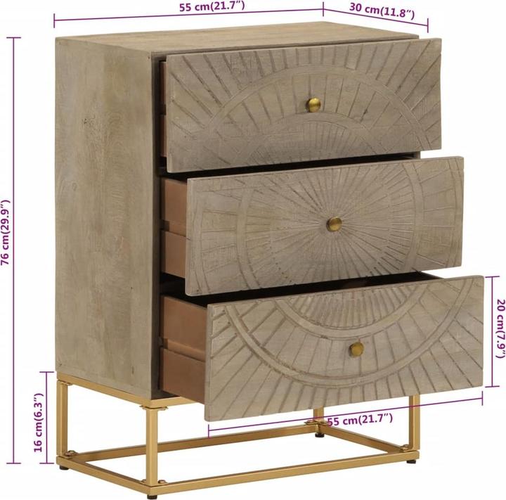 Produktbild vidaXL Kommode (30 x 55 x 76 cm)