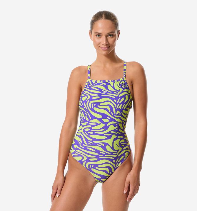 Produktbild Decathlon Badeanzug Damen einteilig Druck Polyester (44)