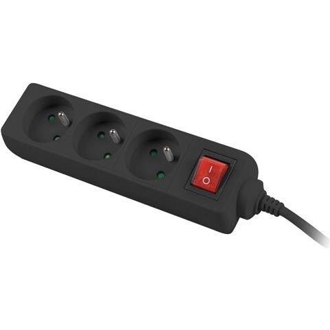 Lanberg, Steckdosenleiste, PS1-03E-0150-BK Verlängerungskabel 3 AC-Ausgänge Indoor (3 x, 1.50 m)