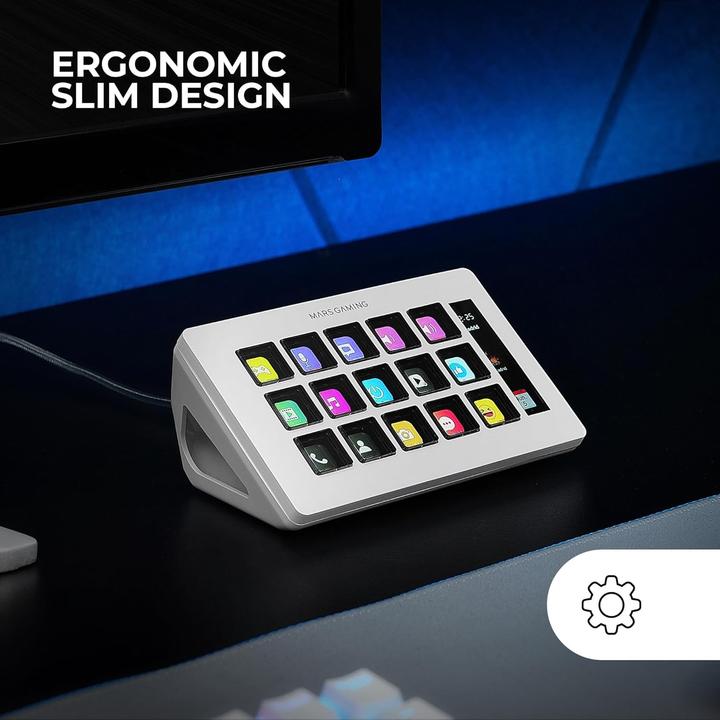 Image du produit Mars Gaming Console De Streaming Deck Slim Msd-One (Blanc) (Mac, Windows)