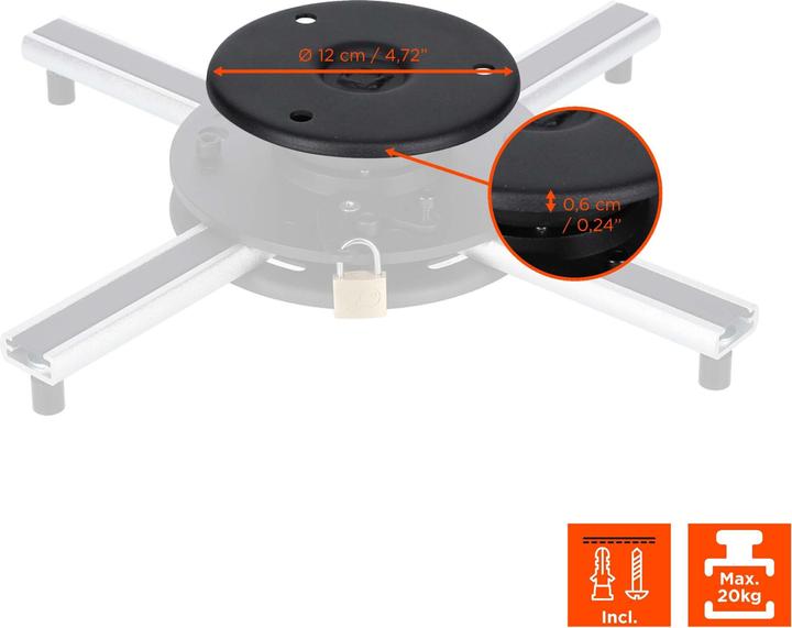 Actual product image Celexon PS Ultraflat - Bracket for projector (Ceiling)