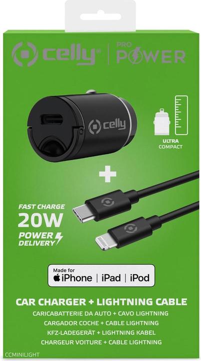 Actual product image Celly CCMINILIGHT Mobile Charger Black Car